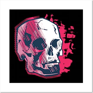 Pink Skull Posters and Art